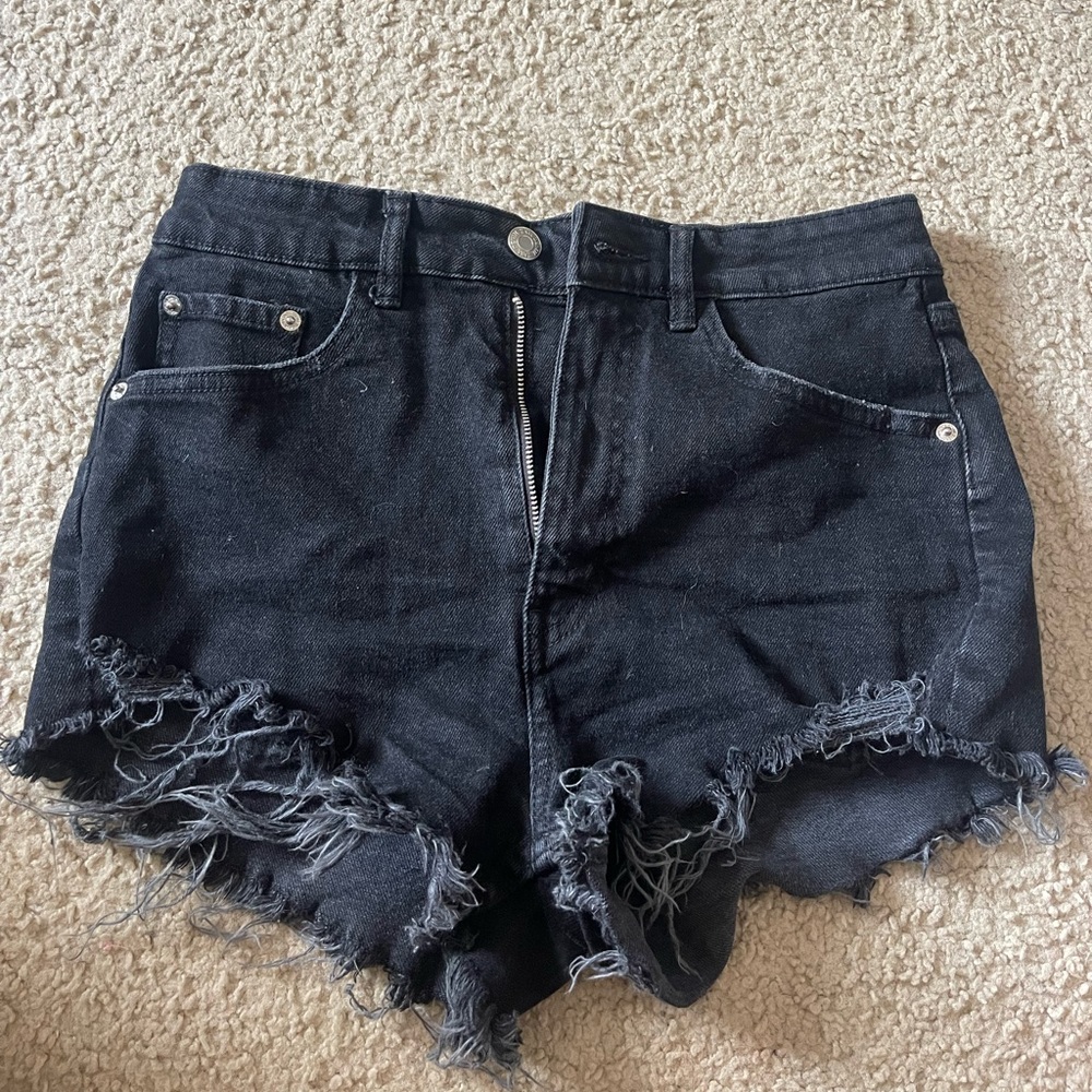 Zara black jean shorts size 4